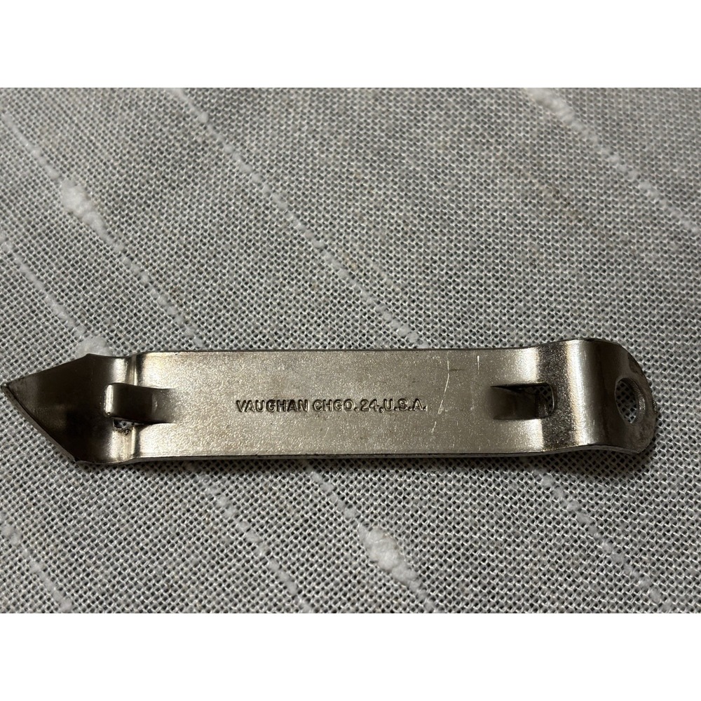 Vintage Vaughan Chicago USA Bottle Opener Key Can Opener  Super Clean!!